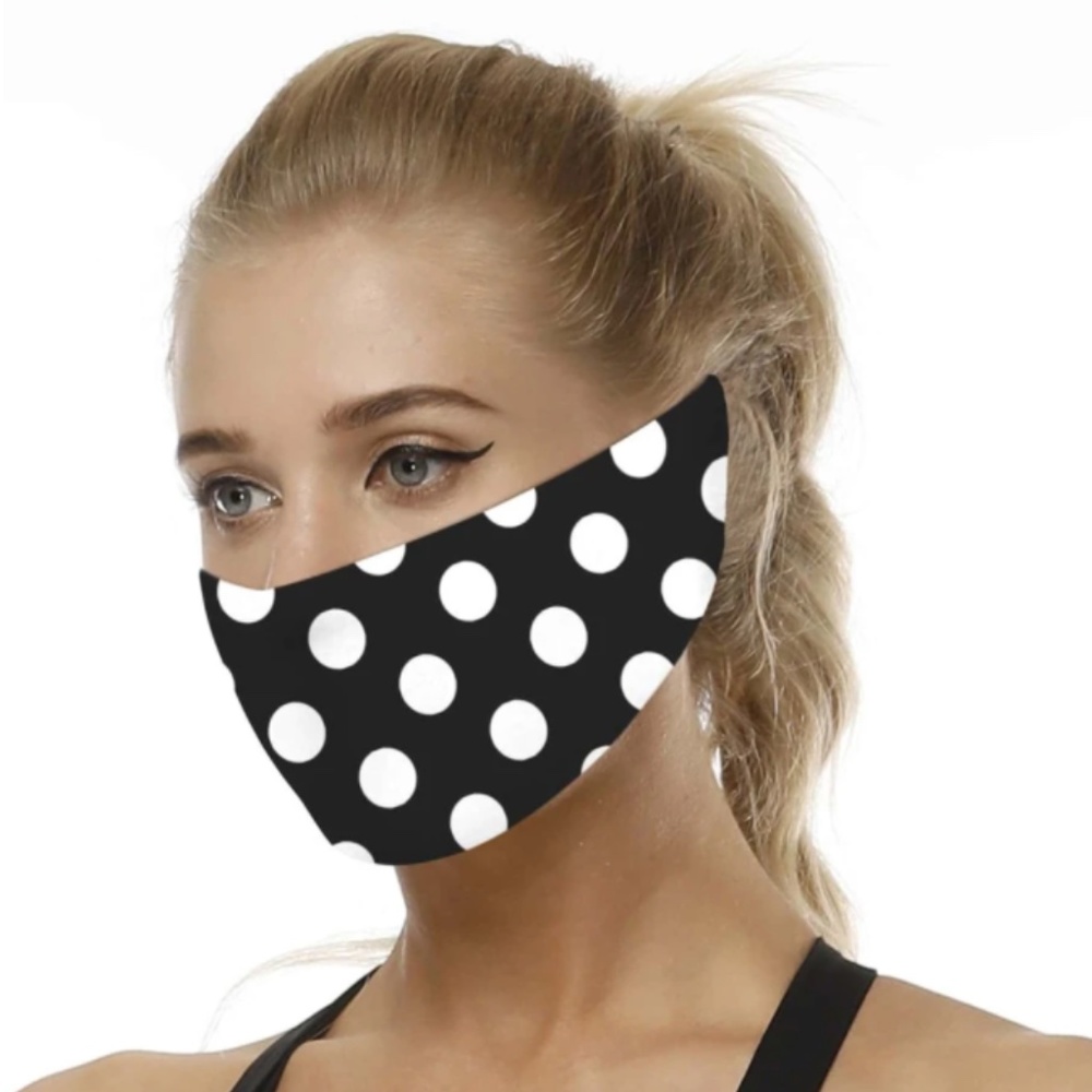 Polka Dot Headband Mask